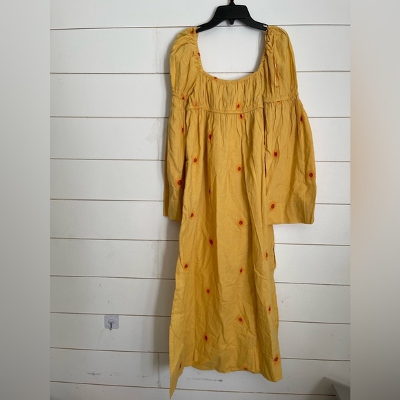 NWOT free people Emory Embroidered Midi Dress - Picture 9 of 12